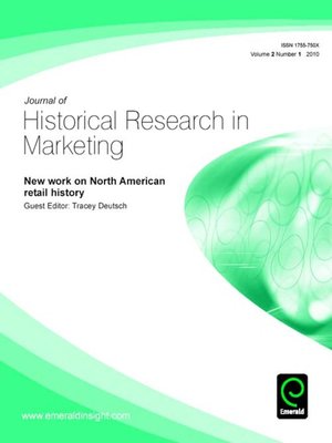 cover image of Journal of Historical Research in Marketing, Volume 2, Issue 1